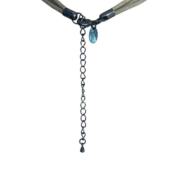 Lia Sophia Harvest Moon Necklace Multi Cord Mother of Pearl Seed Bead Adj 17" - Picture 4 of 5